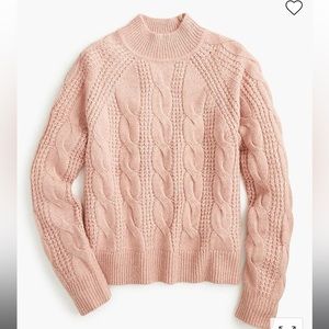 J.Crew Mockneck cable-knit sweater - Rose - Size 3XL